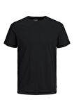 JACK JONES Erkek SİYAH Pamuklu Tişört 12158482