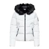 Only Beyaz Kadın Mont Onlmonica Short Puffer Jacket Cc Ot
