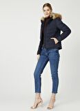 Only & Sons Lacivert Kadın Kapüşonlu Kısa  Mont 15158943