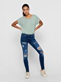 ONLMOSTER S/S O-NECK TOP NOOS JRS su yeşili