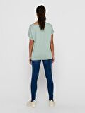 ONLMOSTER S/S O-NECK TOP NOOS JRS su yeşili