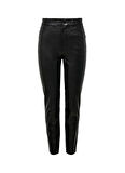 Only Yüksek Bel Normal Siyah Kadın Pantolon ONLEMILY HW ST ANK FAUX LEATHER PNT