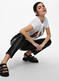 Only Yüksek Bel Normal Siyah Kadın Pantolon ONLEMILY HW ST ANK FAUX LEATHER PNT