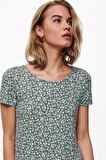 ONLY ONLBERA BACK LACE UP S/S DRESS JRS NOOS yeşil 