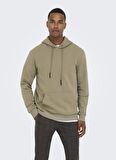Only & Sons  Normal Kalıp Açık Kahve Erkek Şardonlu Sweatshirt ONSCERES HOODIE SWEAT NOOS