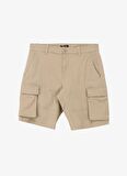 Only & Sons Açık Kahve Erkek Kargo Şort ONSCAM STAGE CARGO SHORTS 6689 LIFE