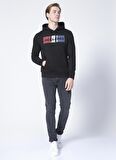 Jack & Jones 12152840 Jjecorp Logo Sweat Hood No Kapüşonlu Regular Fit Baskılı Siyah Erkek Sweatshir
