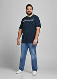 Jack & Jones O Yaka Baskılı Lacivert Erkek T-Shirt JJECORP LOGO TEE SS CREW NECK NOOS