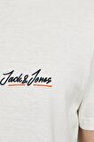 Jack & Jones Erkek Baskılı Bisiklet Yaka T-Shirt 63412186758 Beyaz
