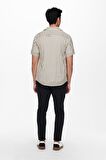 ONLY & SONS ONSWAYNE LIFE SS VISCOSE SHIRT NOOS 22013267 BEJ