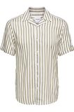 ONLY & SONS ONSWAYNE LIFE SS VISCOSE SHIRT NOOS 22013267 BEJ