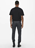 Only & Sons Orta Bel Dar Siyah Erkek Chino Pantolon ONSMARK SLIM CHECK PANTS 9887 NOOS