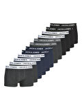 Jack Jones Solıd 12 Li Paket Erkek Boxer 12189935