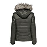 Only Kadın Mont Onldogukan Hood Fur Padded 15231669-PEA
