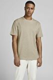 JACK&JONES JJERELAXED TEE SS O-NECK NOOS 12190467 BEJ