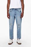Only & Sons Erkek Yırtık Kot Pantolon Onsavı Beam Lıfe Crop - 22019569