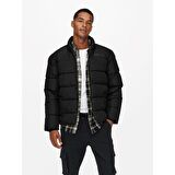 ONLY & SONS ONSMELVIN LIFE  PUFFER JACKET OTW VD siyah