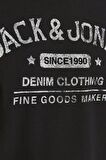 Jack&Jones Erkek Baskılı T Shirt 12190510 SİYAH-S