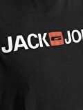 Jack&Jones Sıfır Yaka Büyük Beden Siyah Erkek T-Shirt 12184987
