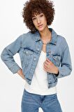 Only Jagger Pleat Kadın Jean Ceket 15246727