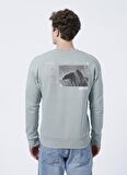 Jack & Jones 12204866_Jcoray Sweat CrewNeck O Yaka Relaxed Baskılı Açık Gri Erkek Sweatshirt