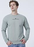 Jack & Jones 12204866_Jcoray Sweat CrewNeck O Yaka Relaxed Baskılı Açık Gri Erkek Sweatshirt