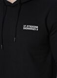 Jack & Jones 12204873_Jcoray Sweat HoodKapüşonlu Relaxed Baskılı Siyah Erkek Sweatshirt