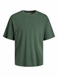 Jack & Jones Bisiklet Yaka Baskılı Koyu Yeşil Erkek T-Shirt 12185628_JORBRINK TEE SS CREW NECK