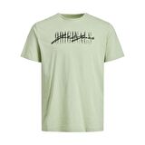 Jack & Jones Erkek Baskılı Bisiklet Yaka T-Shirt 63412205957 Yeşil