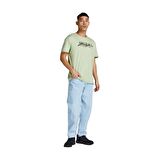 Jack & Jones Erkek Baskılı Bisiklet Yaka T-Shirt 63412205957 Yeşil