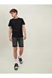 Jack & Jones Erkek Jean Sort Rick Original Shorts Siyah Şort 12201627-02