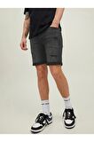 Jack & Jones Erkek Jean Sort Rick Original Shorts Siyah Şort 12201627-02