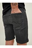 Jack & Jones Erkek Jean Sort Rick Original Shorts Siyah Şort 12201627-02