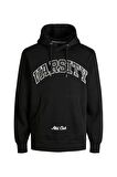 Jack & Jones Erkek Kolej Kapüşonlu Sweatshirt - 12207368