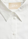 JJXX Bol Kesim Gömlek Yaka Düz Beyaz Kadın Gömlek JXMISSION LS OVERSIZE SHIRT NOOS