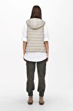 Only Ekru Kadın Yelek ONLNEWTAHOE HOOD WAISTCOAT OTW NOOS