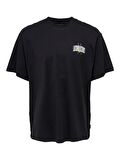 Only & Sons Siyah Erkek T-Shirt 22022638_ONSGARTH OVZ BEETLE SS TEE