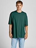 Jack & Jones Bisiklet Yaka Baskılı Koyu Yeşil Erkek T-Shirt 12185628_JORBRINK TEE SS CREW NECK