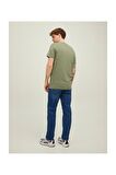 Jack & Jones 12205787_Jorbloomer Branding Tee Bisiklet Yaka Standart Kalıp Baskılı Yeşil Erkek T-Sh