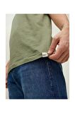 Jack & Jones 12205787_Jorbloomer Branding Tee Bisiklet Yaka Standart Kalıp Baskılı Yeşil Erkek T-Sh