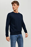 Jack & Jones Erkek Basic İnce Lacivert Triko Kazak - 12208364