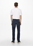 Only & Sons  Yüksek Bel Normal Kalıp Düz Mavi Erkek Denim Pantolon  -  22021887_Onsweft Reg D Blue