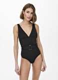 Only Siyah Kadın Mayo ONLCINDY BELT SWIMSUIT