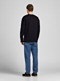 Jack&Jones Bisiklet Yaka Siyah Erkek Sweatshirt 12208182
