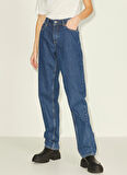 JJXX Yüksek Bel Mom Fit Lacivert Kadın Pantolon 12203720
