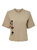 Only Kadın Disney Lisanslı T-shirt ONLMICKEY SHORT BOXY- 15261597 