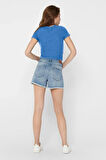 Only Kadın Kısa Kollu Fırfırlı Crop T-Shirt - 15201206 ONLEMMA