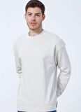 Jack & Jones Bisiklet Yaka Regular Fit Bej Erkek Şardonlu Sweatshirt 12186363_JORBRINK SWEAT CREW NECK
