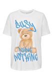 Only Kadın Oversize Baskılı Pamuklu Ayıcık T-shirt - 15264052