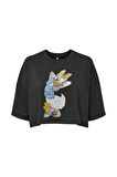 Only Kadın Duffy Dasiy Duck Crop Geniş T-shirt - 15262415